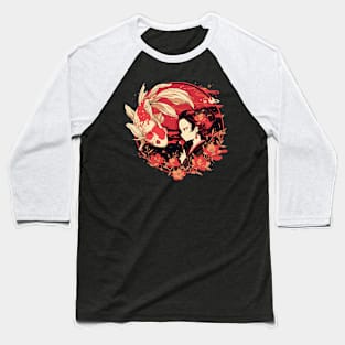 geisha and koi Baseball T-Shirt